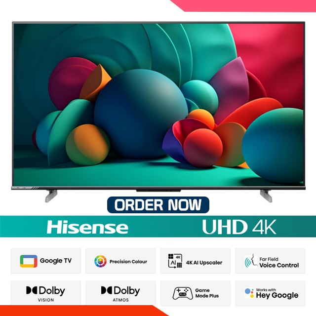 Hisense 43 inch Bezelless DOLBY VISION 4K UHD SMART LED VOICE CONTROL GOOGLE DTS TV 43A6F3