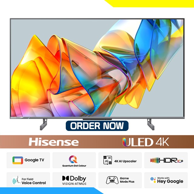 Hisense 43 inch QUANTUM DOT 4K ULED SMART DOLBY ATMOS DOLBY VISION VOICE CONTROL GOOGLE TV 43U6F3